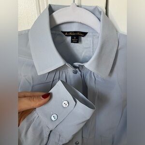 100% silk button up shirt